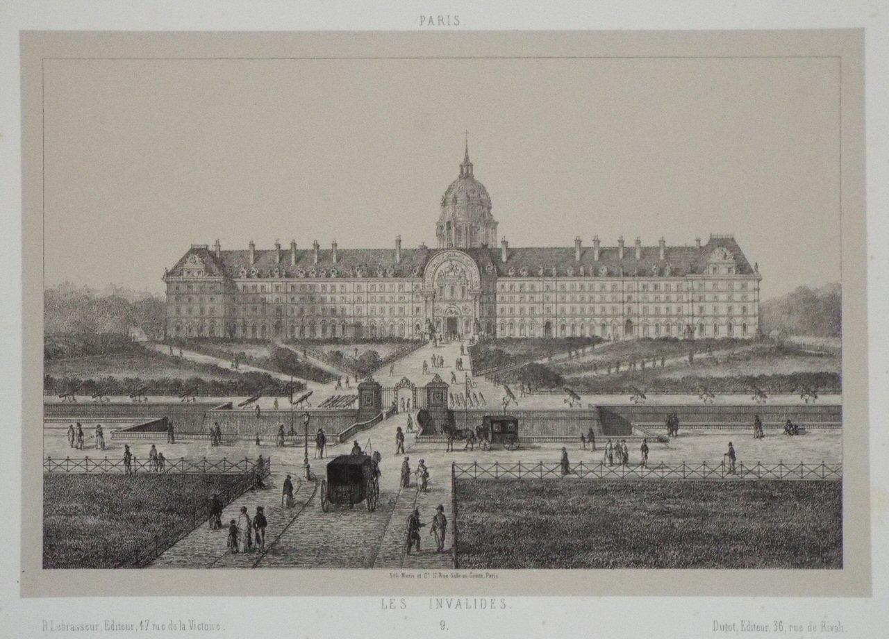 Lithograph - Paris. Les Invalides. 9. - Collette